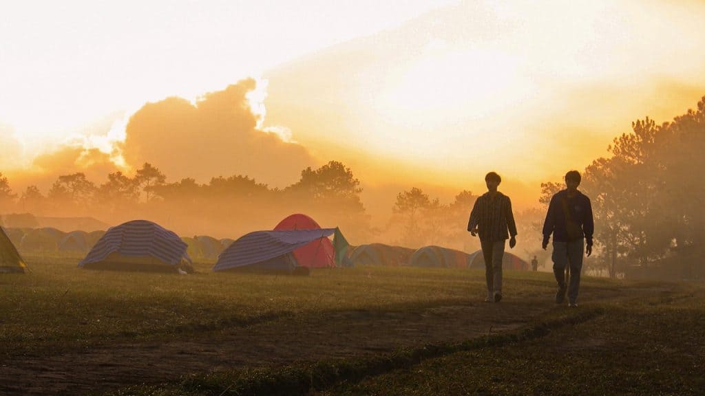 tents on campsite